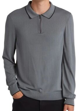 NEW BOSS Hugo Boss Luno long-sleeve quarter-zip polo
